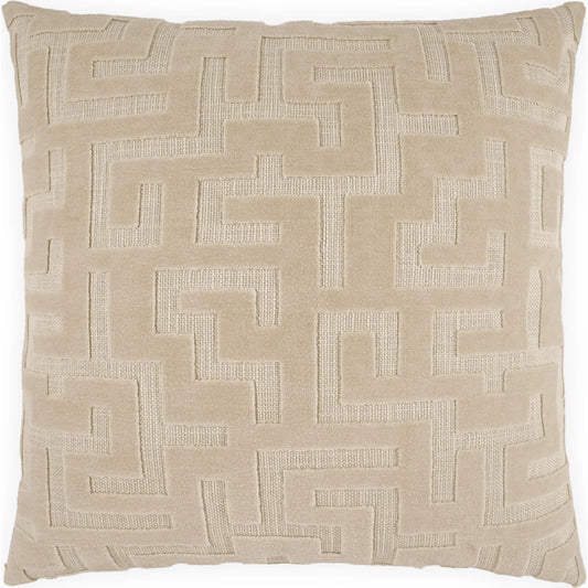 Calvera Pillow by DV Kap Home in ivory. Made from 69% cotton, 25% polyester, 6% viscose in a unique style.