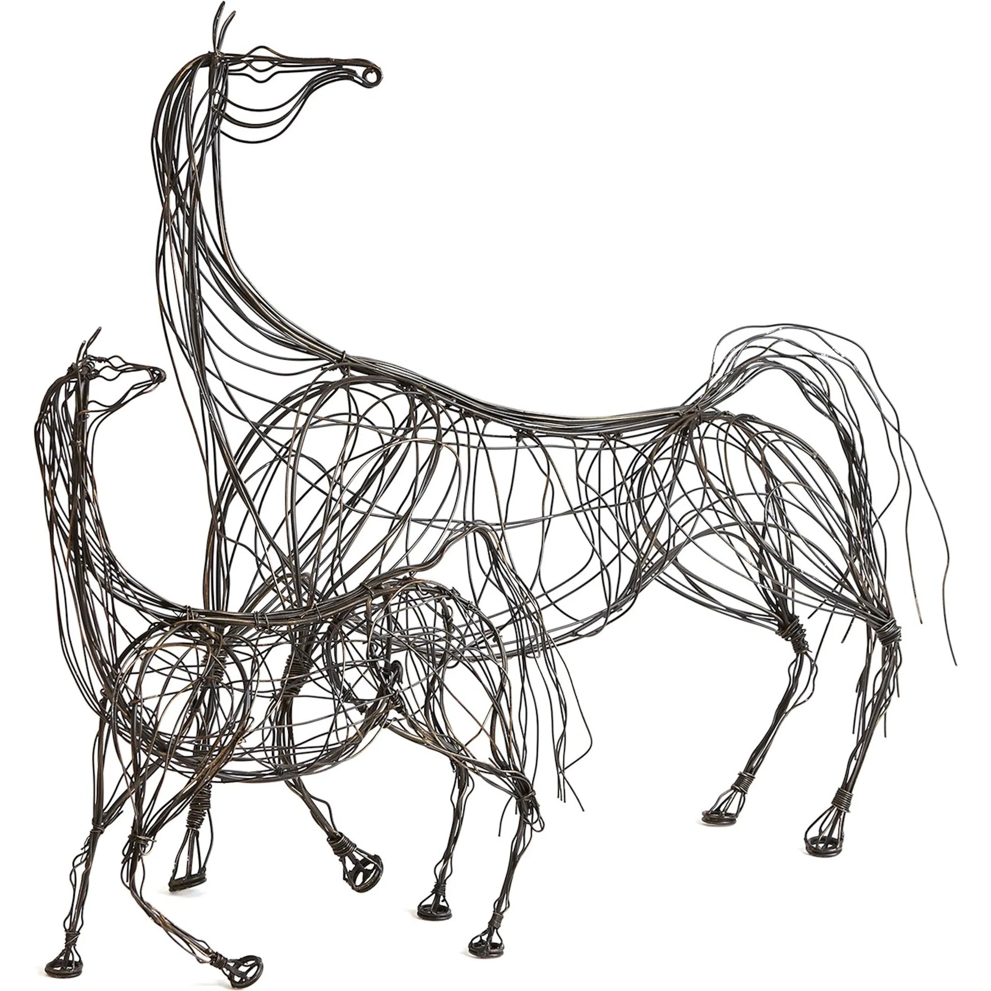 Ming Dynasty Horse by Global Views in antique bronze. Made from iron in a eclectic & global style.