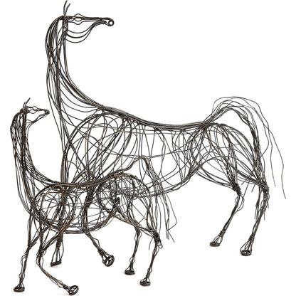 Ming Dynasty Horse by Global Views in antique bronze. Made from iron in a eclectic & global style.