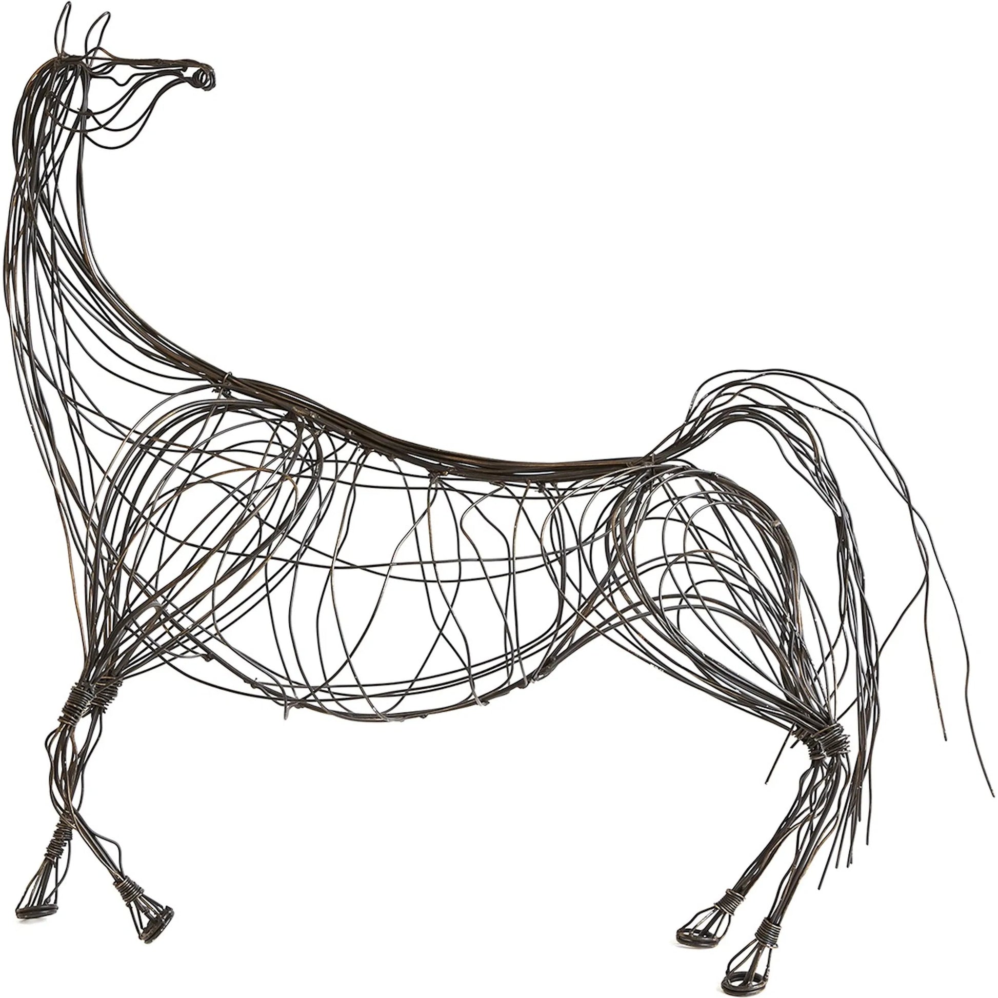 Ming Dynasty Horse by Global Views in antique bronze. Made from iron in a eclectic & global style.