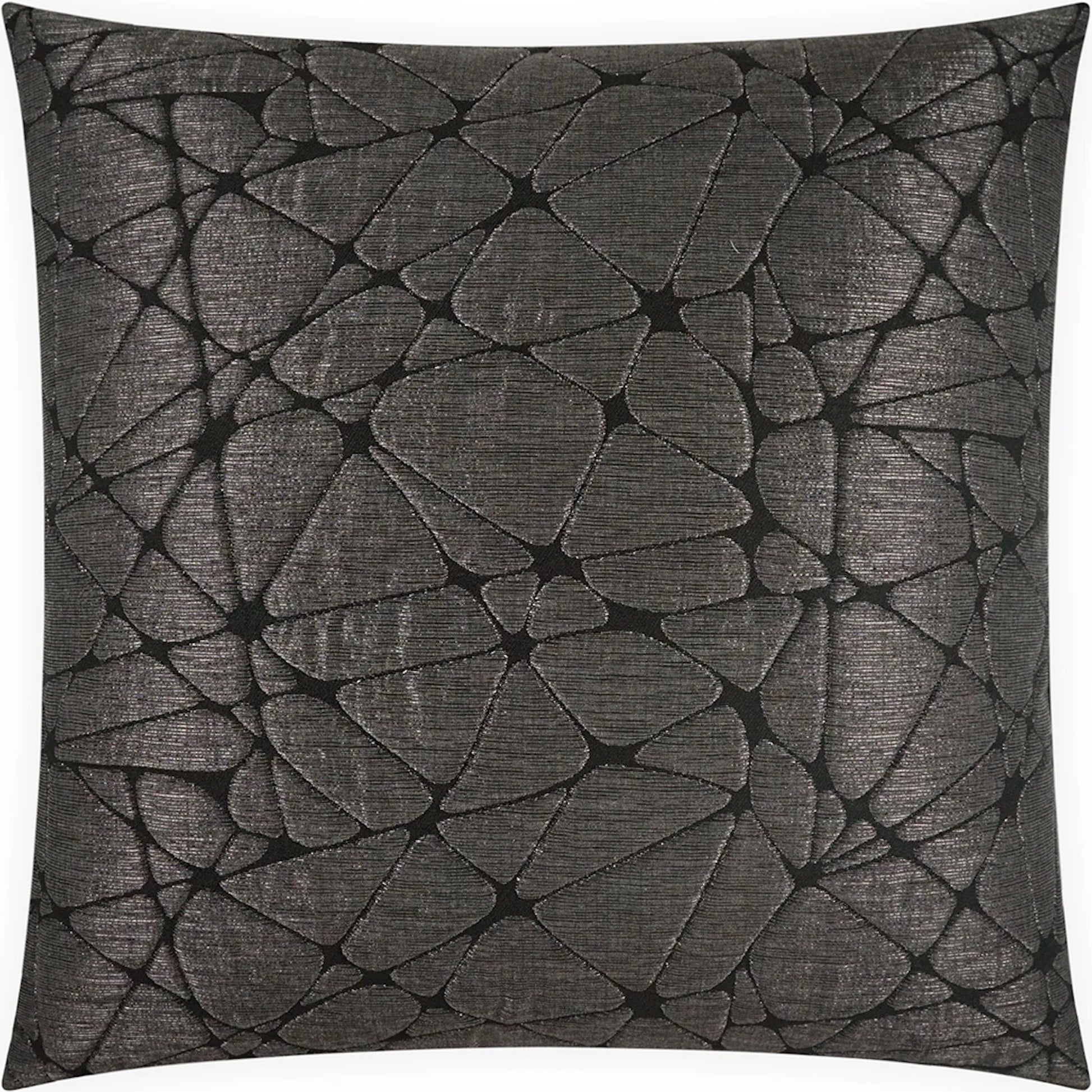 Amelie Pillow by DV Kap Home in gunmetal. Made from 51.05% cotton, 28.22% olefin, 20.73% polyester in a modern style.