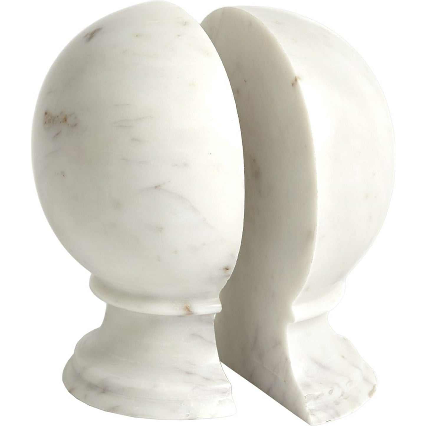 001 SR-892483 | Primary Silo | Marble Sphere Bookends by Global Views. Made from marble in a transitional style.