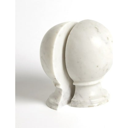 Marble Sphere Bookends by Global Views. Made from marble in a transitional style.