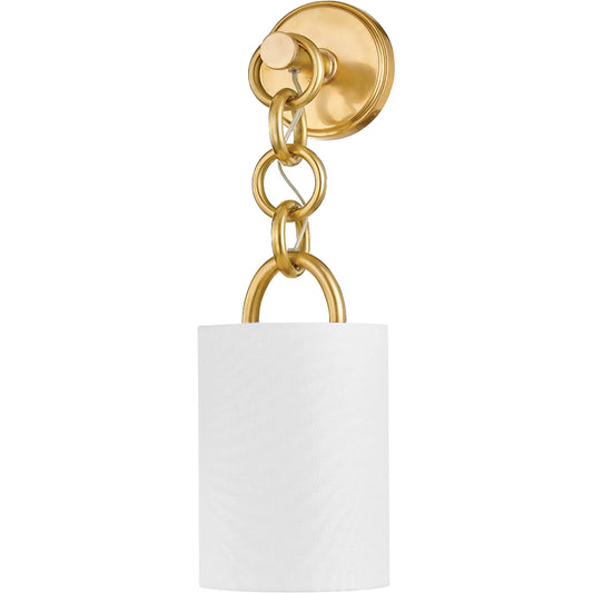Kansa Sconce by Corbett in vintage brass. Made from brass in a modern style.