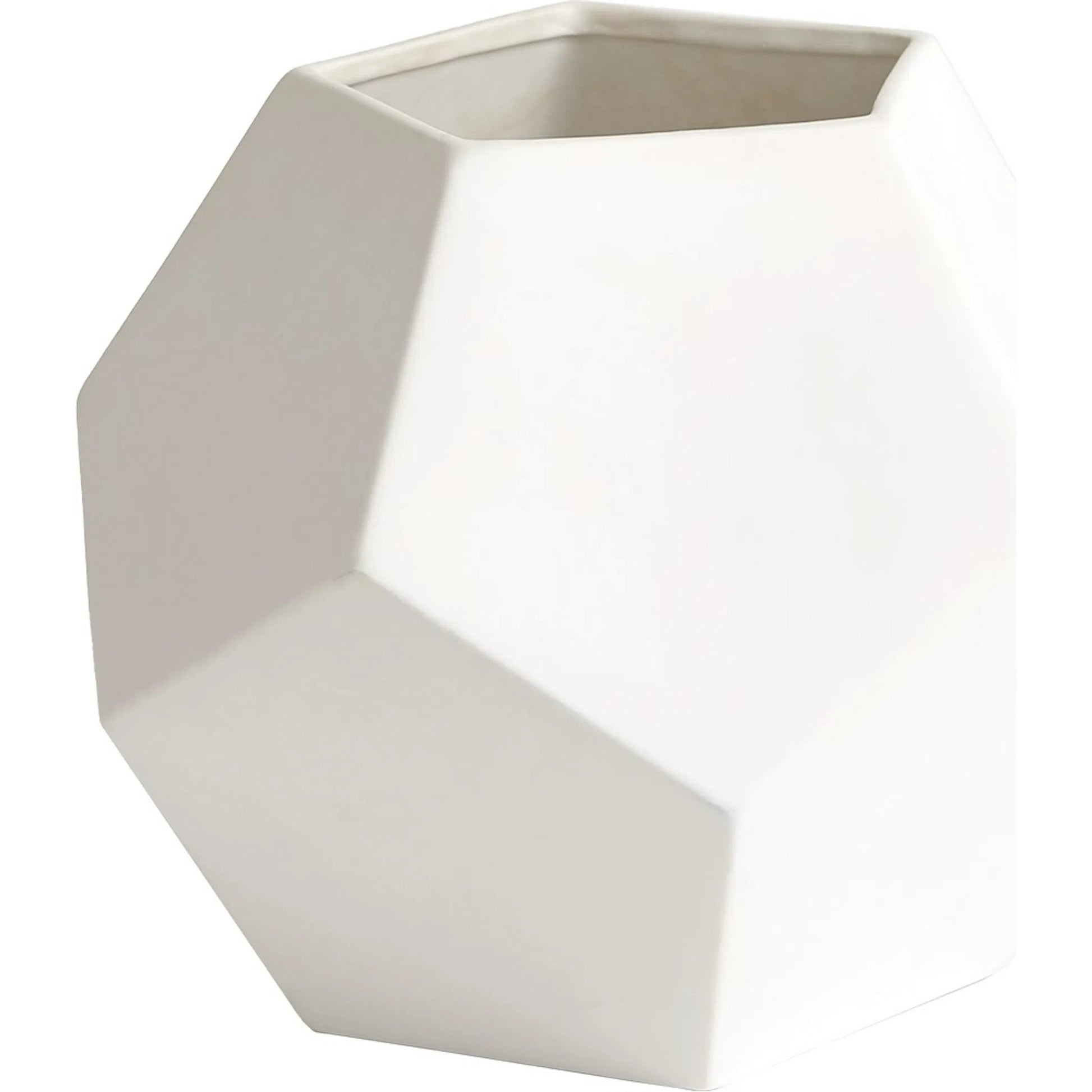 Faceted Vase by Global Views. Made from ceramic in a modern style.