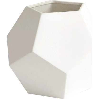 Faceted Vase by Global Views. Made from ceramic in a modern style.