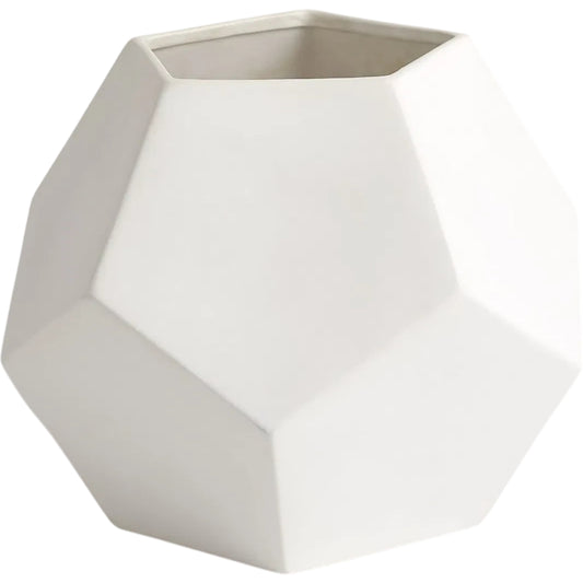 Faceted Vase by Global Views. Made from ceramic in a modern style.