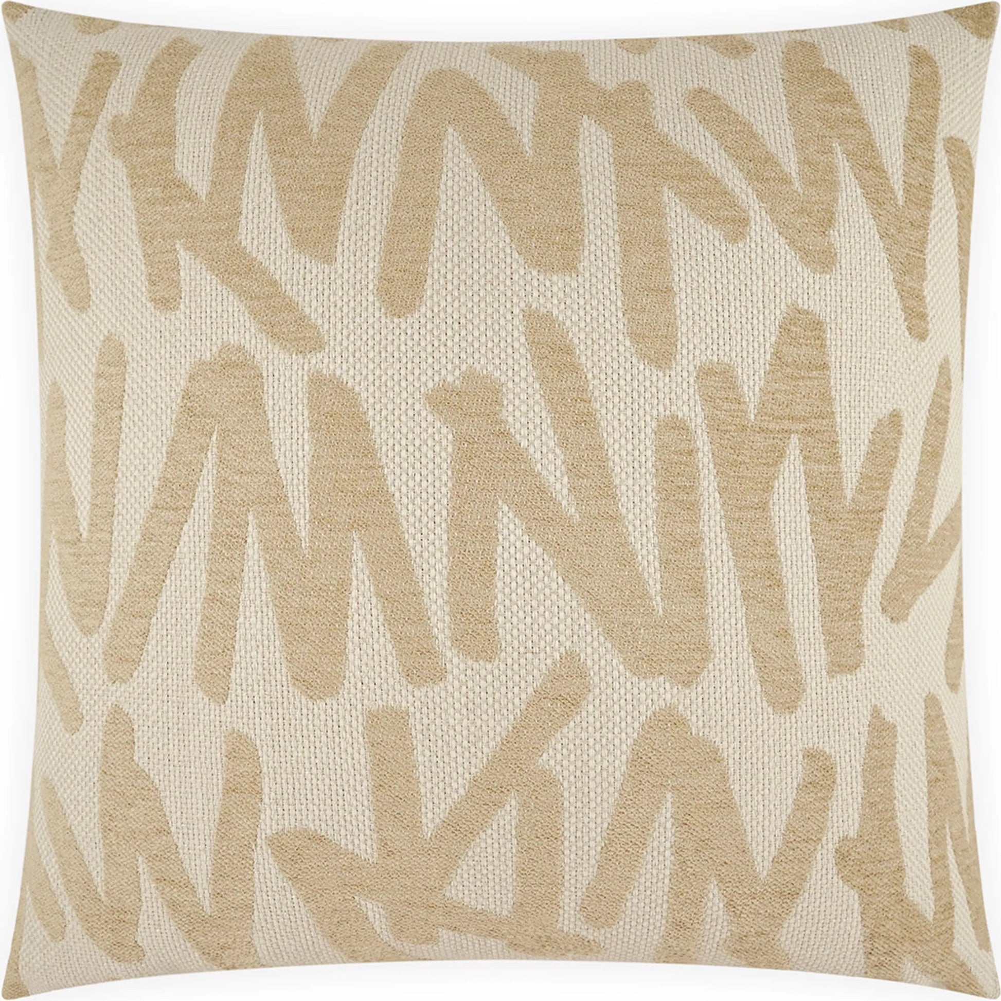 Gambit Pillow by DV Kap Home in bone. Made from 100% polyester in a modern style.