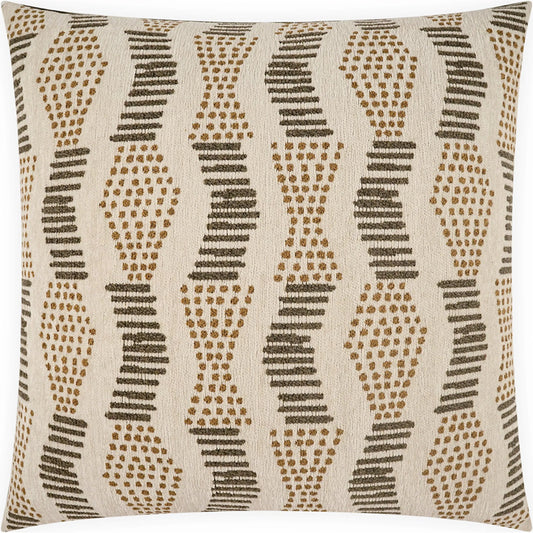 Dapper Pillow by DV Kap Home in tan. Made from 100% polyester in a rustic style.