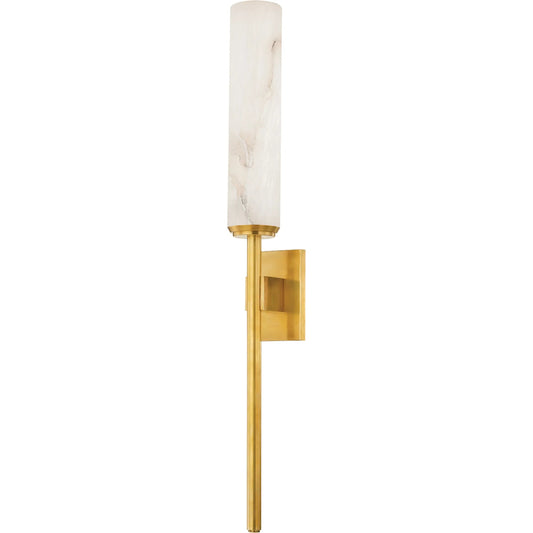Breman Sconce by Corbett in vintage brass. Made from brass in a modern style.