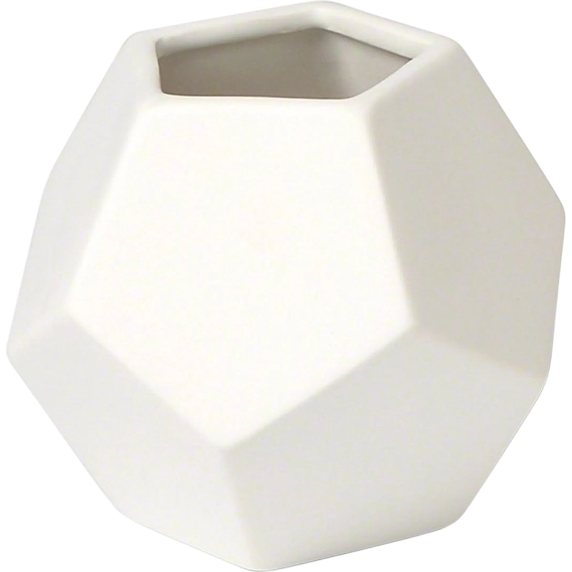 Faceted Vase by Global Views. Made from ceramic in a modern style.