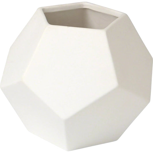 Faceted Vase by Global Views. Made from ceramic in a modern style.