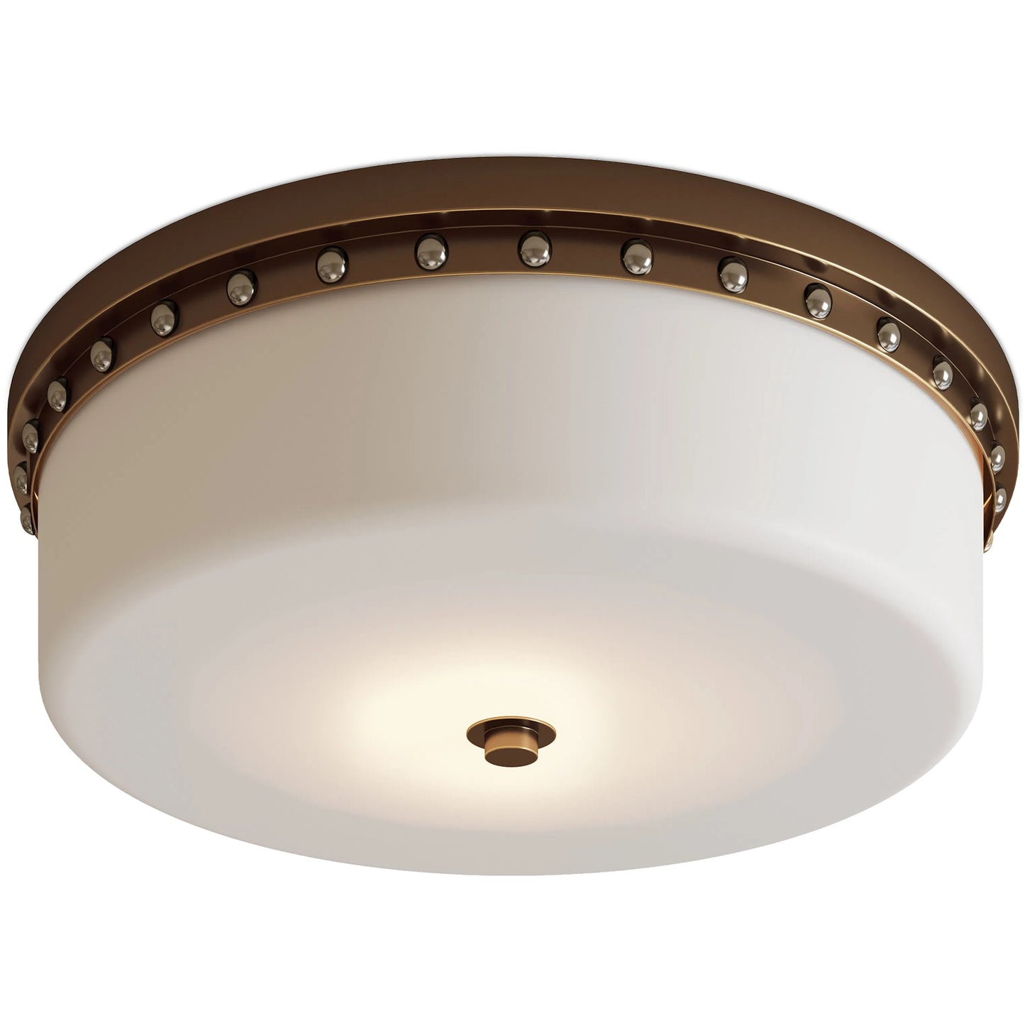 002 SI-2386957 | Additional Silo | Barnabe Flush Mount by Currey and Company in white, antique brass, polished nickel. Made from glass, metal in a traditional style.
