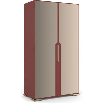 Allure Armoire by Caracole in rouge red gloss, bronze. Made from unique in a modern style.