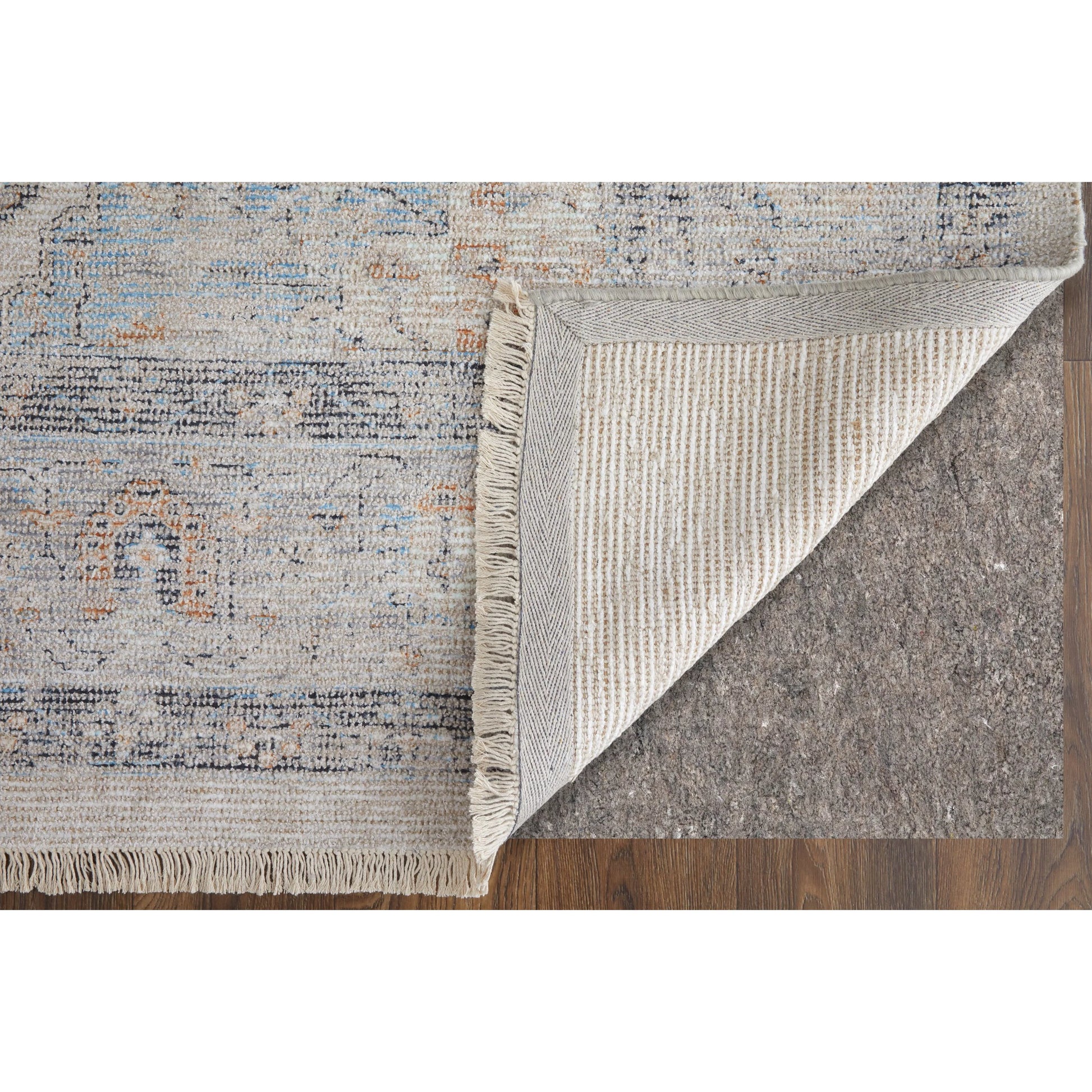 Caldwell Rug - 8798980F by Feizy in ivory, blue, orange. Made from wool, viscose in a unique style.