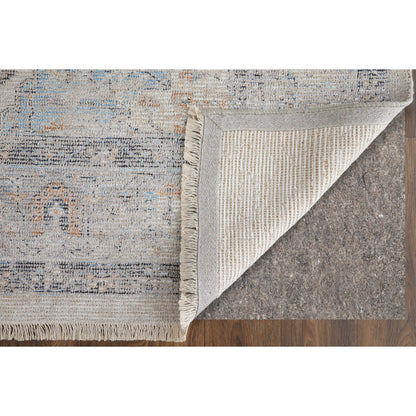 Caldwell Rug - 8798980F by Feizy in ivory, blue, orange. Made from wool, viscose in a unique style.