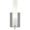 Polished Nickel, Opaque Glass