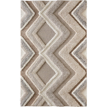 Anica Transitional Geometric ANC8A96F Rug by Feizy in brown, gray, ivory. Made from wool in a unique style.
