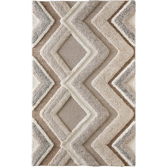 001 SI-2534444,SI-2534445,SI-2534446,SI-2534447,SI-2534448,SI-2534449,SI-2534450 | Primary Silo | Anica Transitional Geometric ANC8A96F Rug by Feizy in brown, gray, ivory. Made from wool in a unique style.