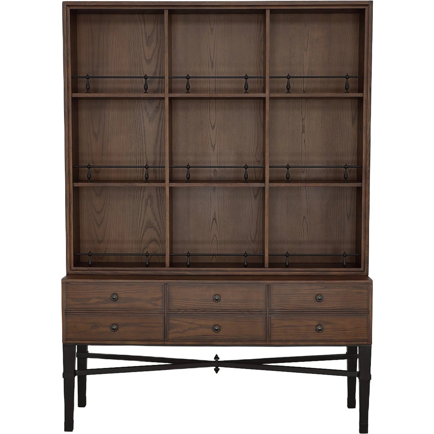 006 SI-2636013 | Additional Silo | BD Collection Curio Cabinet by Fairfield Chair in brown and english honey. Made from ash solids, veneers in a unique style.