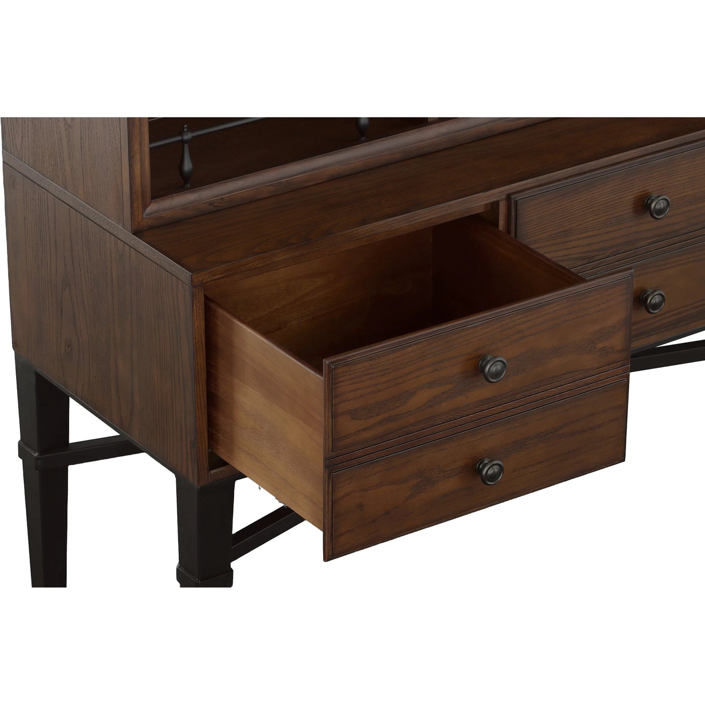 010 SI-2636013 | Closeup | BD Collection Curio Cabinet by Fairfield Chair in brown and english honey. Made from ash solids, veneers in a unique style.