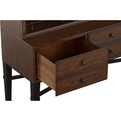 BD Collection Curio Cabinet by Fairfield Chair in brown and english honey. Made from ash solids, veneers in a unique style.