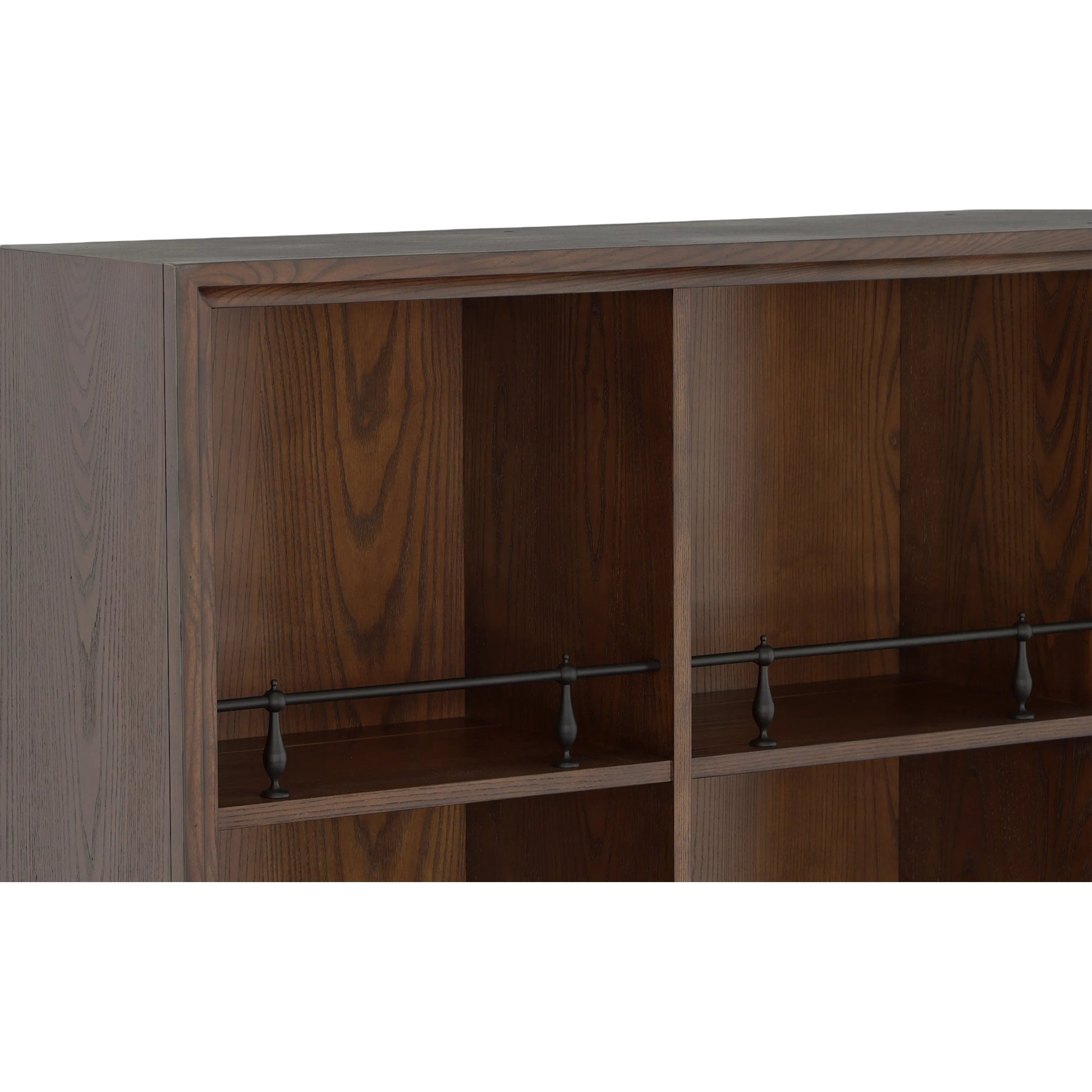 BD Collection Curio Cabinet by Fairfield Chair in brown and english honey. Made from ash solids, veneers in a unique style.