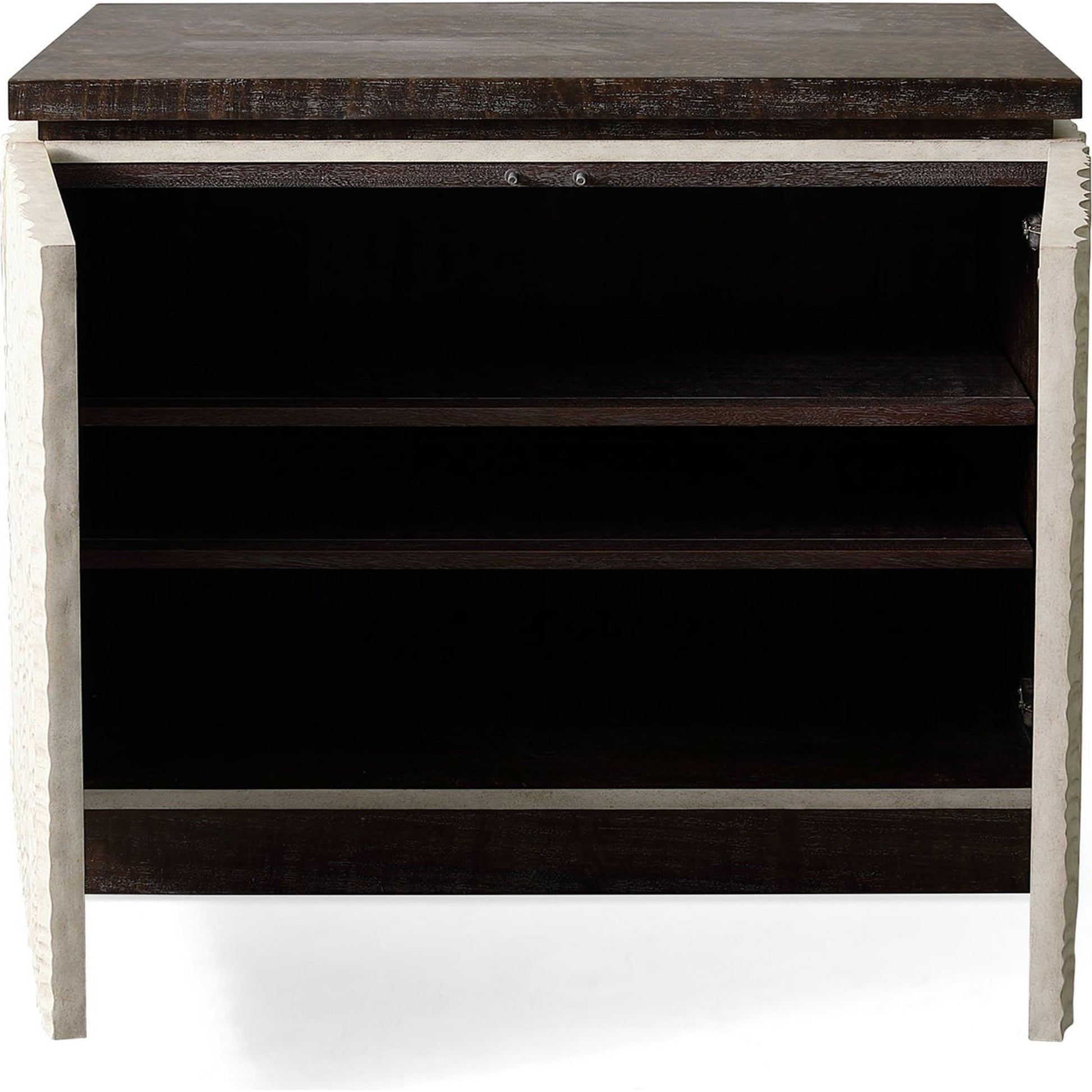 Emory Chest by Global Views. Made from textured resin in a modern style.