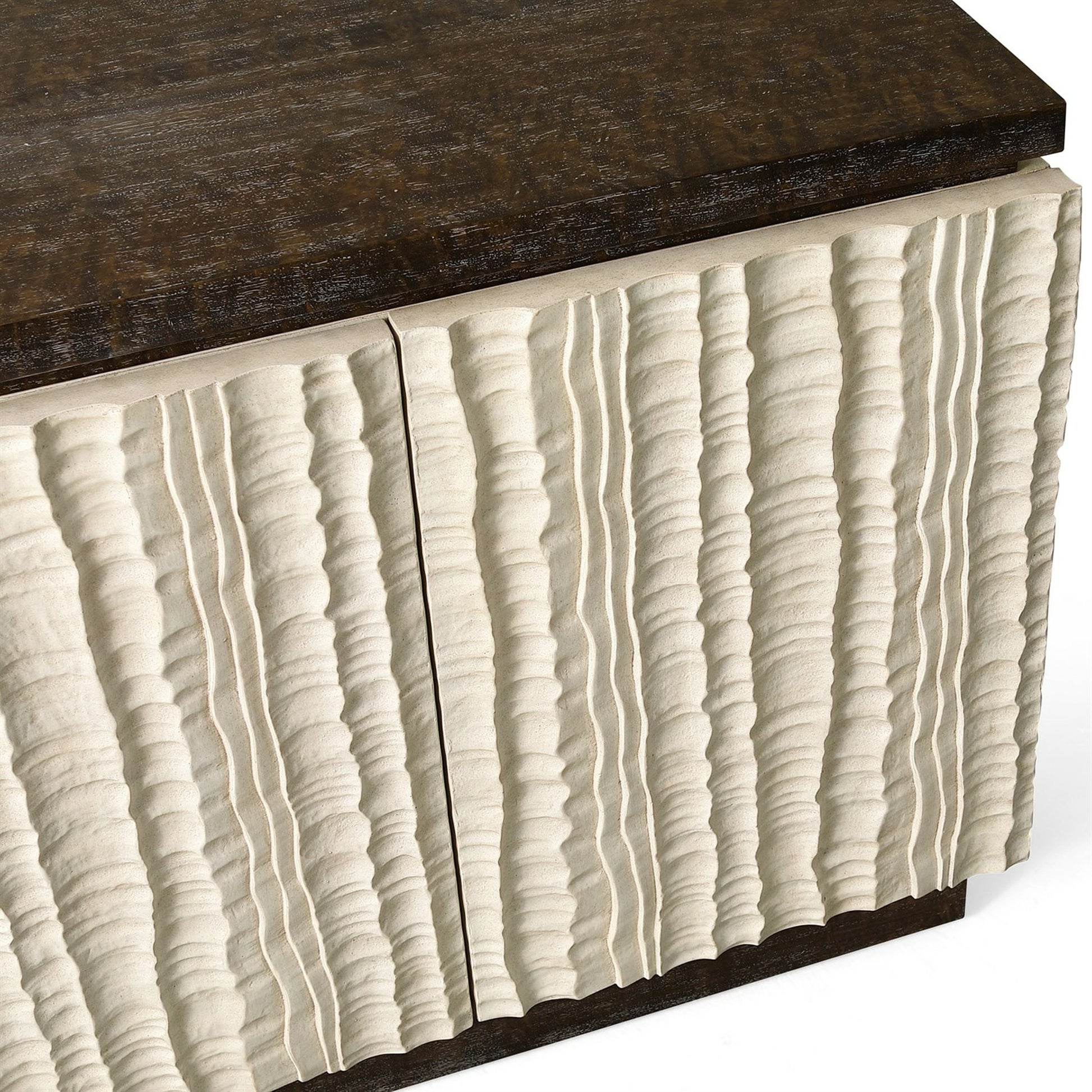 Emory Chest by Global Views. Made from textured resin in a modern style.