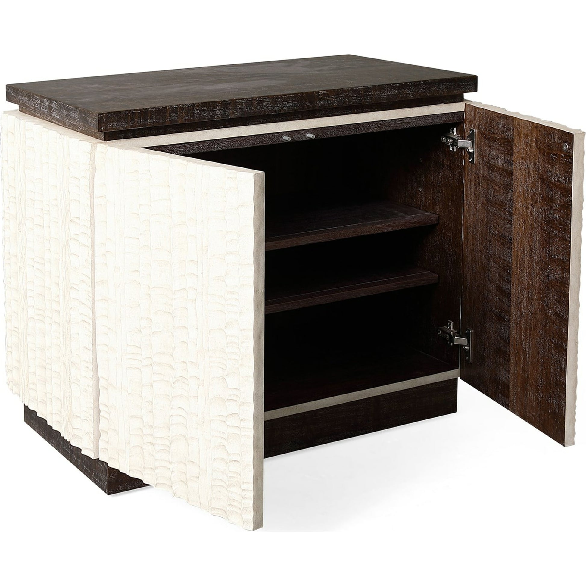 Emory Chest by Global Views. Made from textured resin in a modern style.