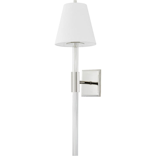 Martina Sconce by Corbett in polished nickel. Made from brass in a modern style.