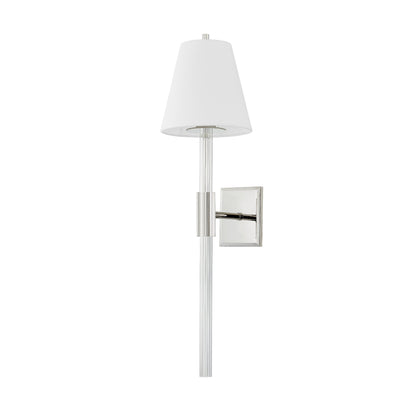 Martina Sconce by Corbett in polished nickel. Made from brass in a modern style.