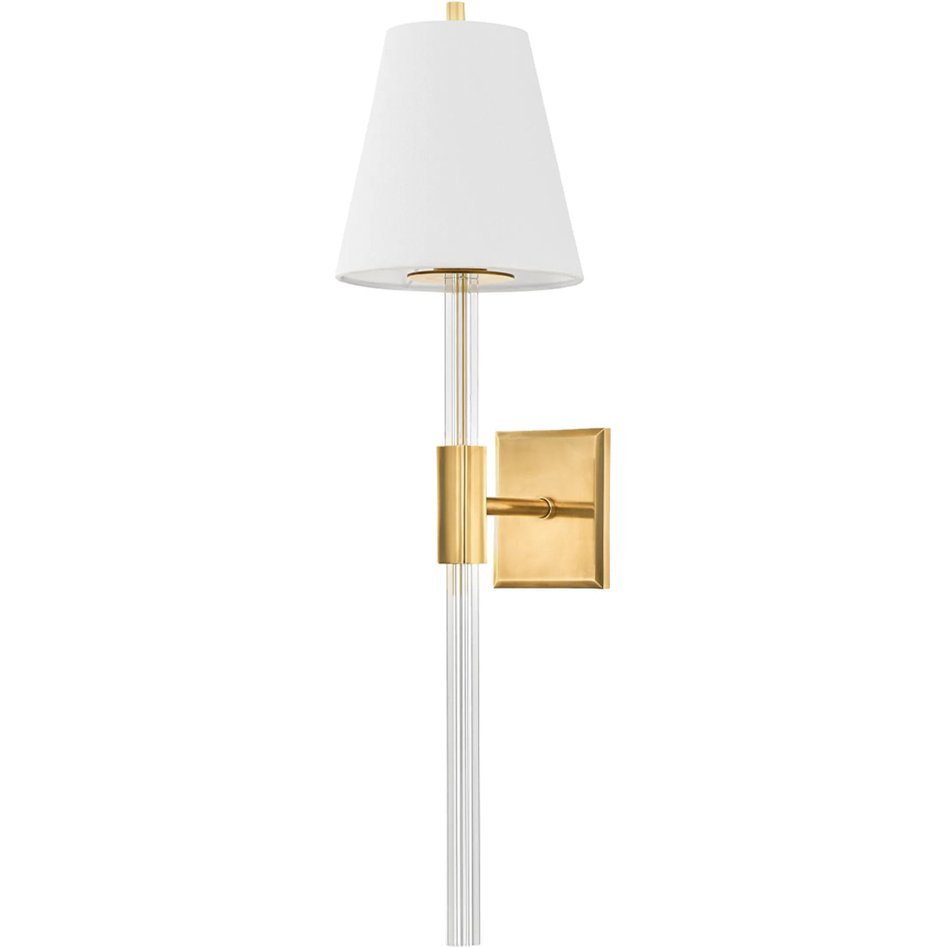 Martina Sconce by Corbett in polished nickel. Made from brass in a modern style.