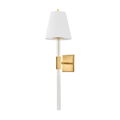 Martina Sconce by Corbett in polished nickel. Made from brass in a modern style.