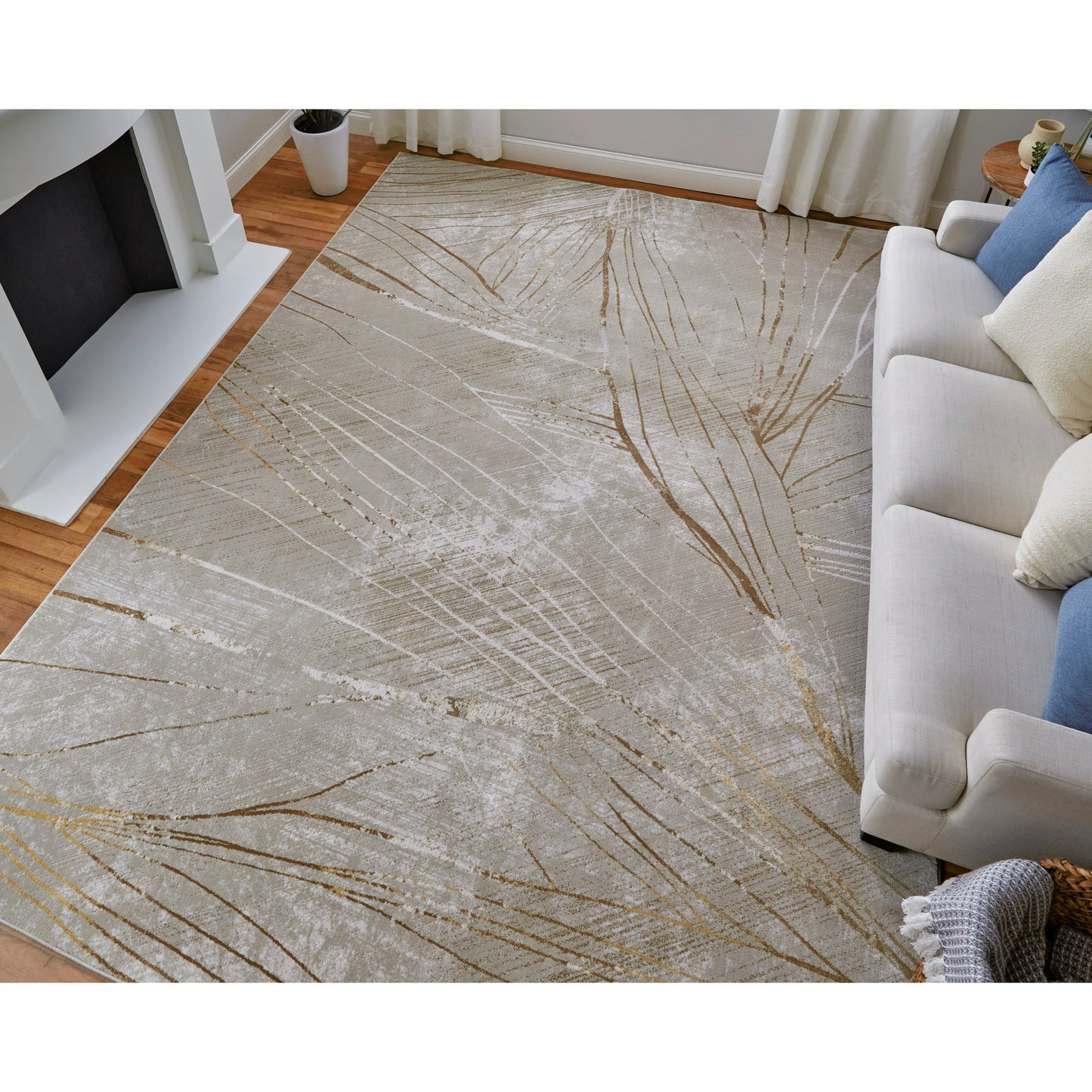 007 SI-2158662,SI-2158663,SI-2158664,SI-2158665,SI-2158666,SI-2158667 | Lifestyle | Waldor Rug - 73539NBF by Feizy in taupe, brown, silver. Made from polypropylene, polyester in a unique style.