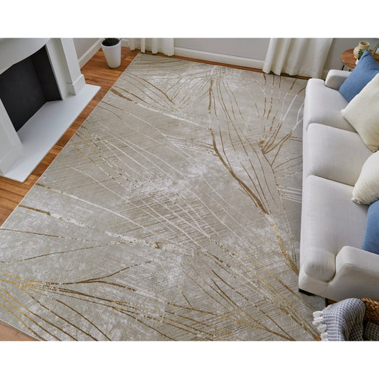 Waldor Rug - 73539NBF by Feizy in taupe, brown, silver. Made from polypropylene, polyester in a unique style.