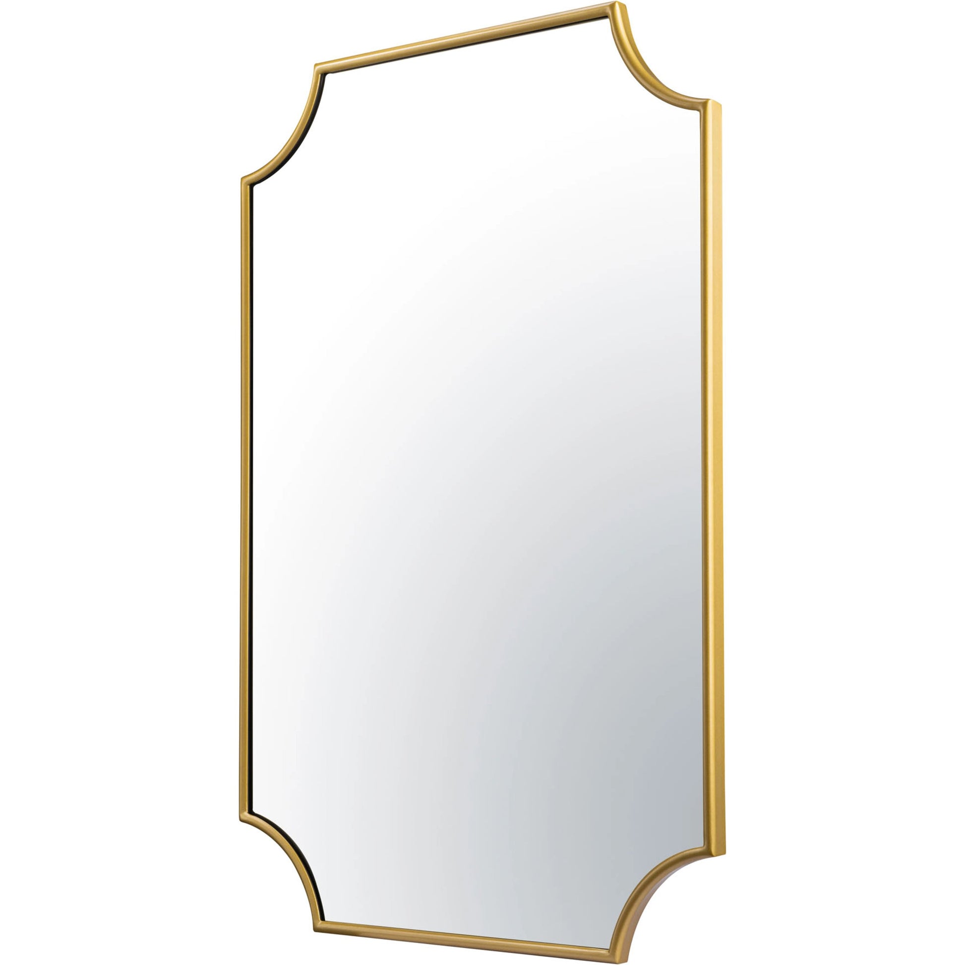 Carlton Mirror by Varaluz in gold. Made from unique in a modern style.