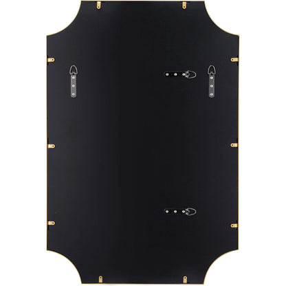 Carlton Mirror by Varaluz in gold. Made from unique in a modern style.