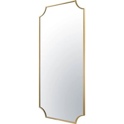 Carlton Mirror by Varaluz in gold. Made from unique in a modern style.