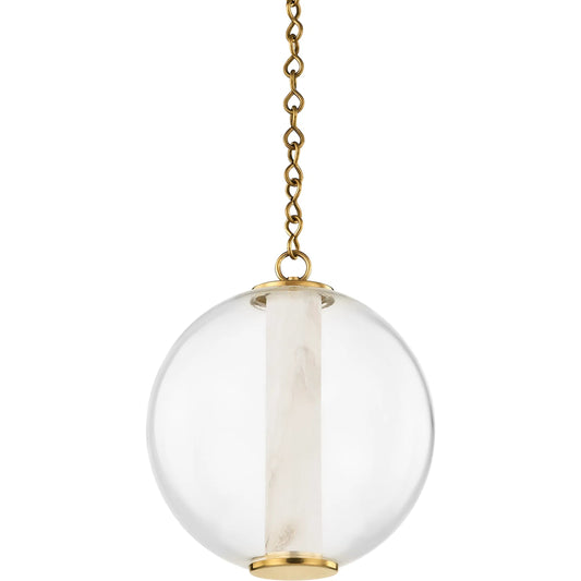 Pietra Pendant by Corbett in vintage brass. Made from brass in a modern style.