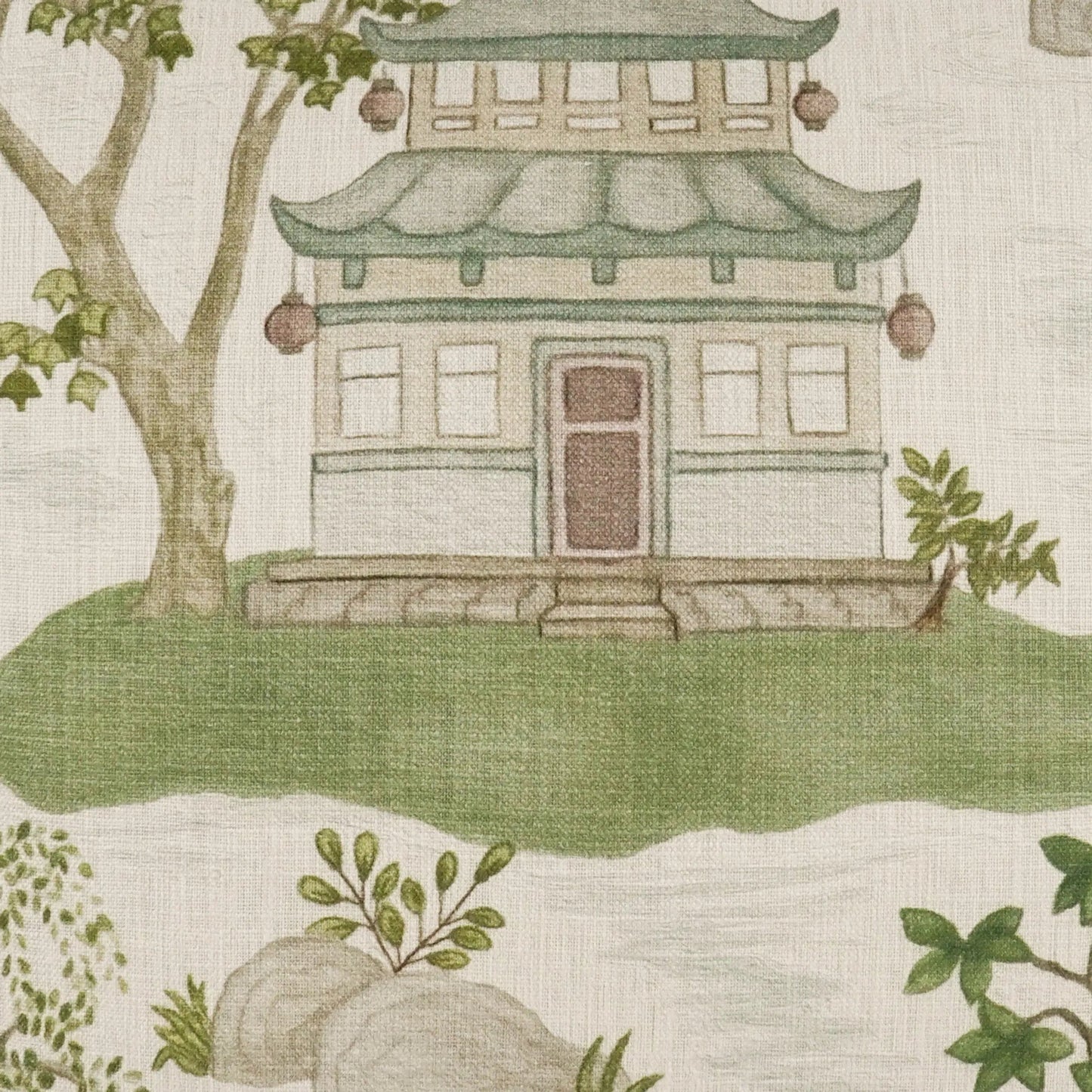003 SI-2514606 | Closeup | Tang Pillow by DV Kap Home in green. Made from 100% cotton in a traditional style.