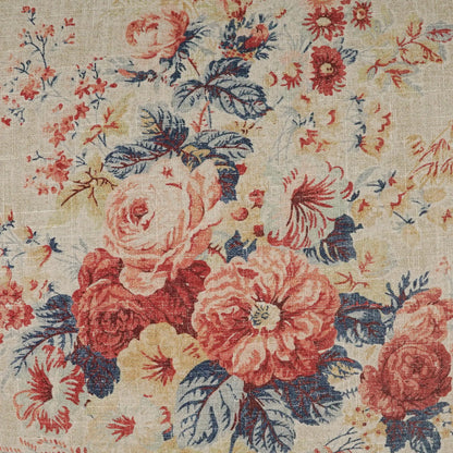 Charleville Pillow by DV Kap Home in red. Made from 55% linen, 45% rayon in a traditional style.