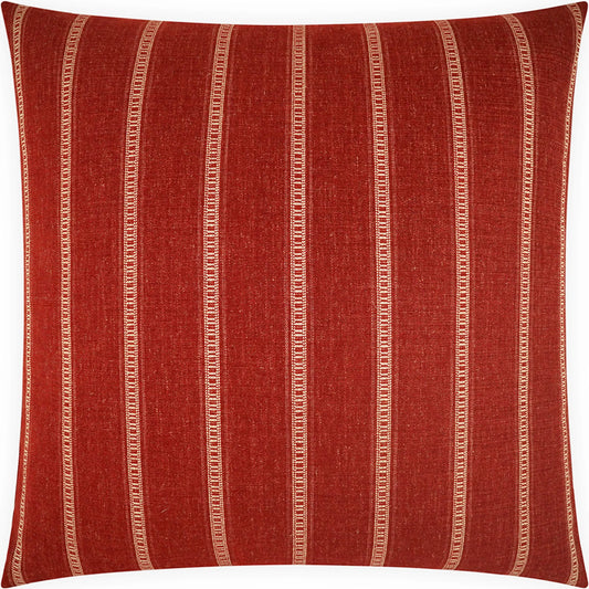 Lomita Pillow by DV Kap Home in red. Made from 89% polyester, 7% cotton, 4% linen in a unique style.