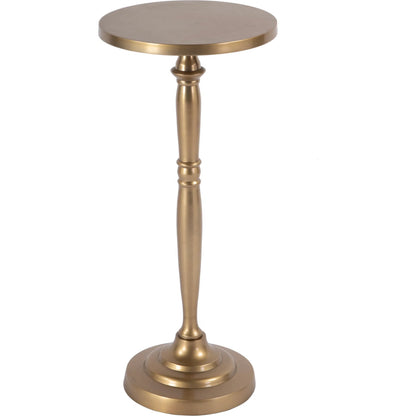 Langford Side Table by Butler Specialty Company in antique gold. Made from aluminum in a modern style.