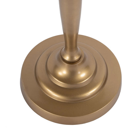 Langford Side Table by Butler Specialty Company in antique gold. Made from aluminum in a modern style.