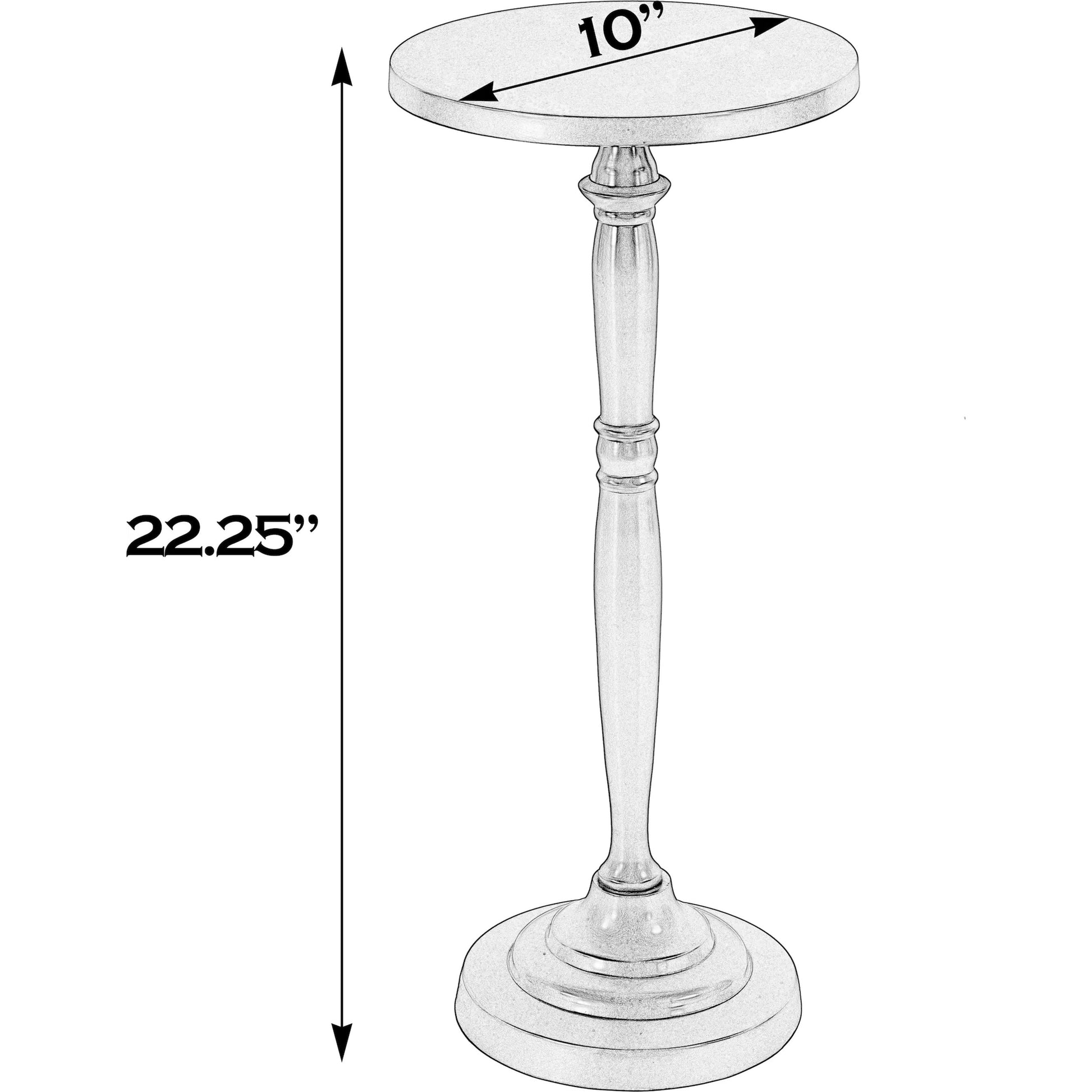 Langford Side Table by Butler Specialty Company in antique gold. Made from aluminum in a modern style.
