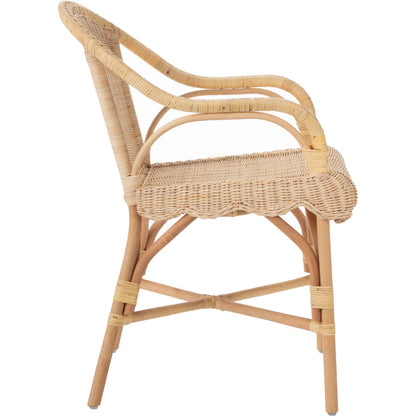 Hope Hill Chair by Chelsea House in tan. Made from natural rattan, fitrit rattan in a rustic style.