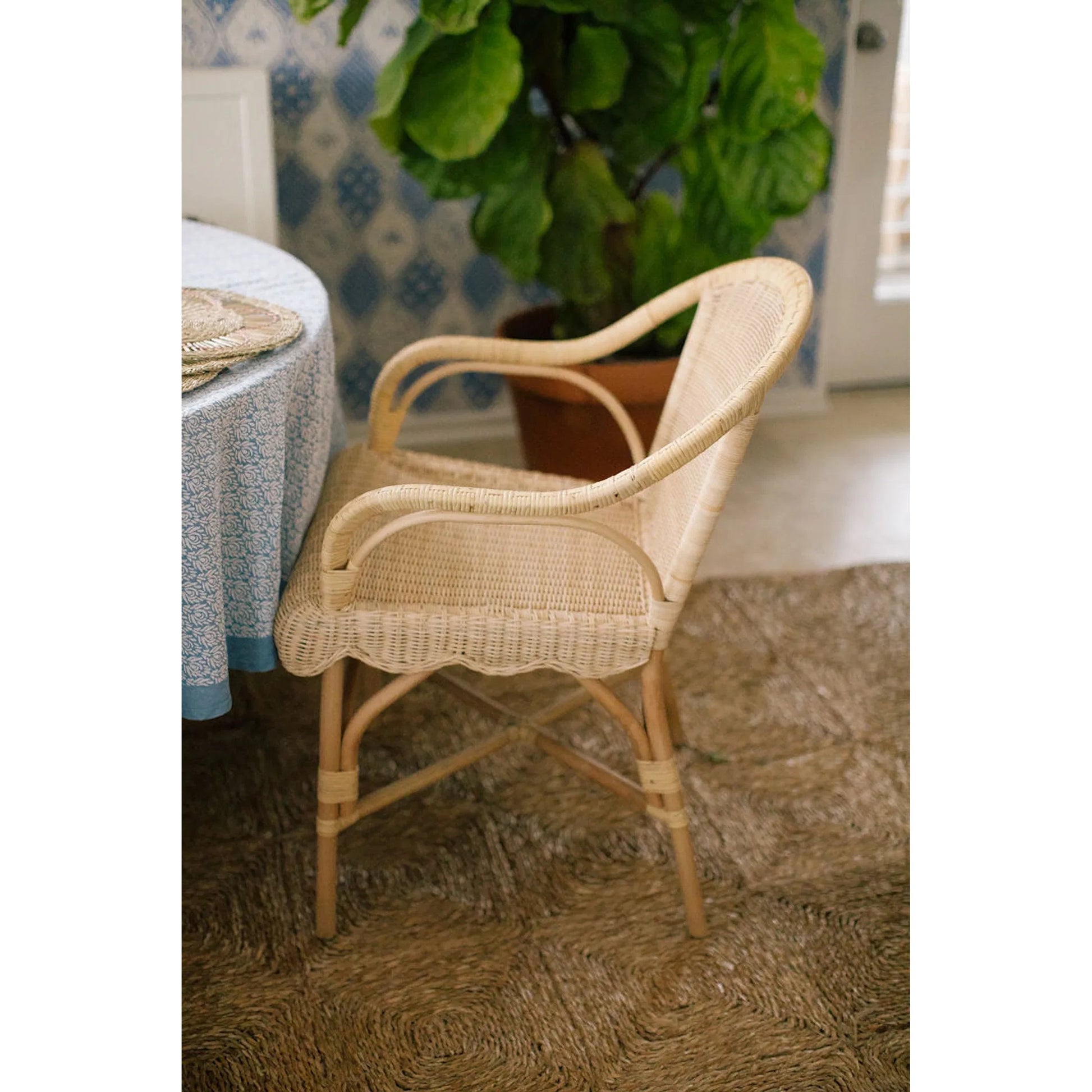 Hope Hill Chair by Chelsea House in tan. Made from natural rattan, fitrit rattan in a rustic style.