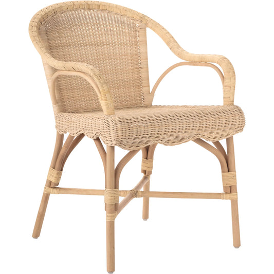 Hope Hill Chair by Chelsea House in tan. Made from natural rattan, fitrit rattan in a rustic style.