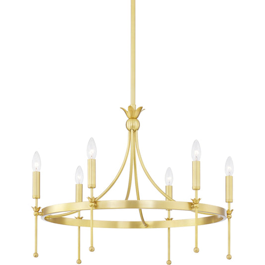 Gates Chandelier by Hudson Valley. Made from steel in a transitional style.